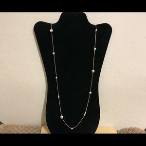 “Candies” Long, Gold Beaded Necklace w/ 2 ½” Ext.